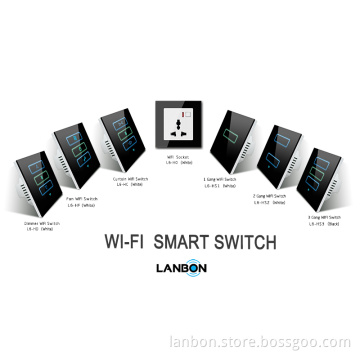 US/UK Standard 1/2/3 Way/Gang Touch Sensor Glass Panel Smart Wall Switch+Controller